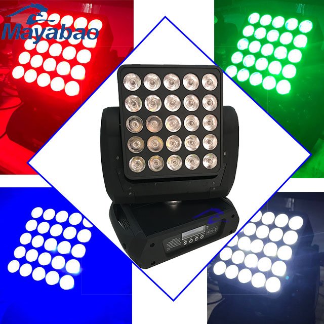 25 pcs RGBW 4 in1 led moving head/ pixel control     led matrix light/led matrix moving head light