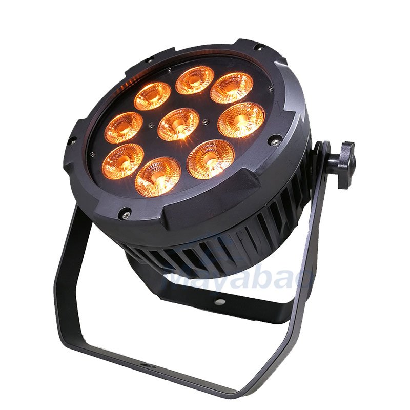 IP65 wireless led 9x15w par cans rechargeable RGBWA UV 6in1 battery powered led party lights