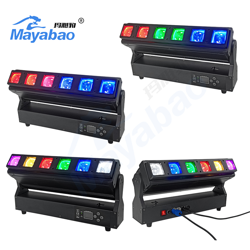 6x40W Focus Shaking head Matrix Beam Bar Light