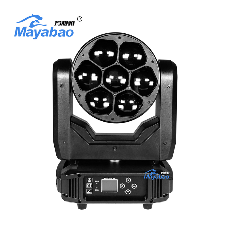 BEE EYE LED 7x40W  RGBW 4 in 1 Beam Zoom Wash Moving Head