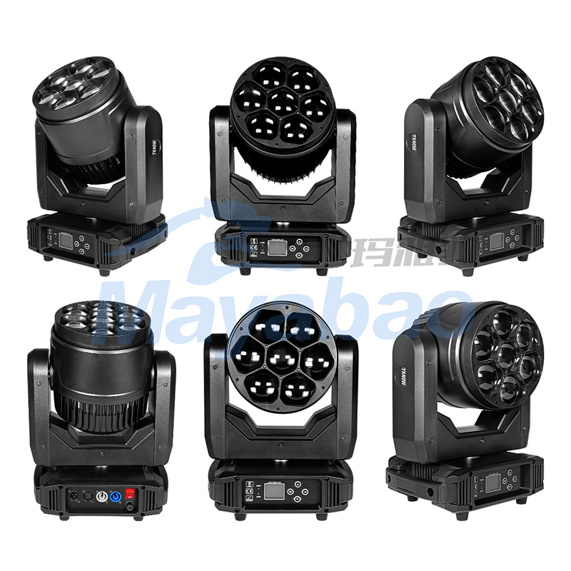 BEE EYE LED 7x40W  RGBW 4 in 1 Beam Zoom Wash Moving Head