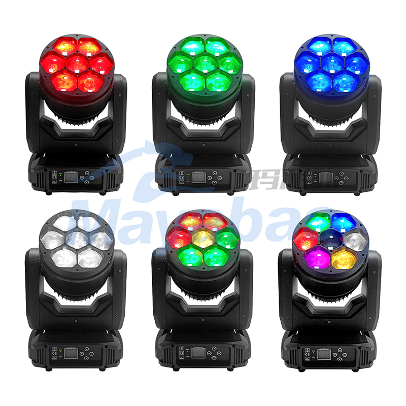BEE EYE LED 7x40W  RGBW 4 in 1 Beam Zoom Wash Moving Head