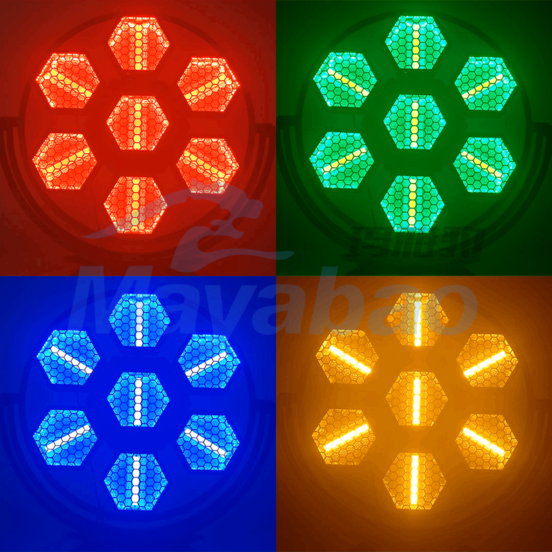 LED 7×50W Retro Light with Auxiliary Light