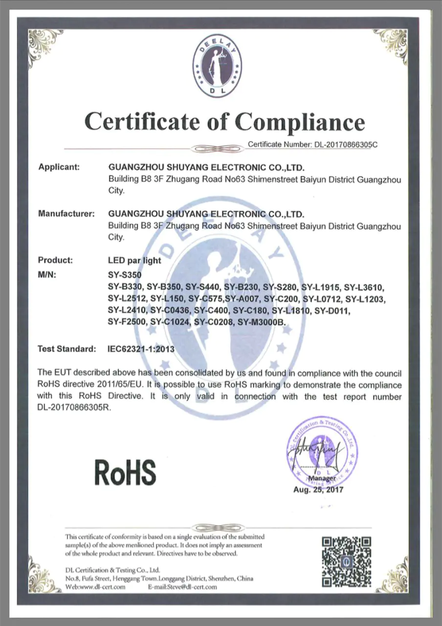 Certificate-ROHS
